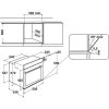 Whirlpool W7 OM4 4S1 P BL beépíthető sütő, fekete, 8 funkció, digitális kijelző, 73 L, teleszkópos sütősín, pirolitikus