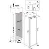 Whirlpool ARG 184702 Beépíthető hűtőszekrény, 262 l hűtőtér/30 l fagyasztótér, E energiaosztály, 6. Érzék Fresh Control funkció, LED világítás