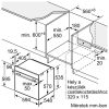 Bosch HBA272BB3 beépíthető sütő, fekete, 7 sütőfunkció, pirolitikus, érintővezérlés, AutoPilot10, Air Fry funkció tálcával, 71 l