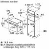 Bosch HBA534EB3 Önállóan beépíthető sütő - Serie4 - fekete - 71 l sütőtér - 7 funkció - 3D hőlégbefúvás - Energiaosztály: A+ - EcoClean hátfal