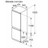Bosch KIN96NSE0 beépíthető Alulfagyasztós hűtőszekrény, bútorlap nélkül, E energiaosztály, hűtő: 214L, fagyasztó: 75L, Nofrosttal, zajszint: 34 dB